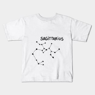 Zodiac Sign - Sagittarius Black Kids T-Shirt